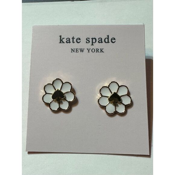 Kate Spade NWT necklace and earrings set - Daytripper white and gold flower - Picture 11 of 12